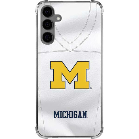 University of Michigan White Jersey Galaxy S24 Plus Clear Case